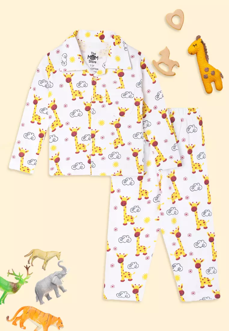 Baby And Kids Pajama Nightsuit Set - Tall as a Giraffe