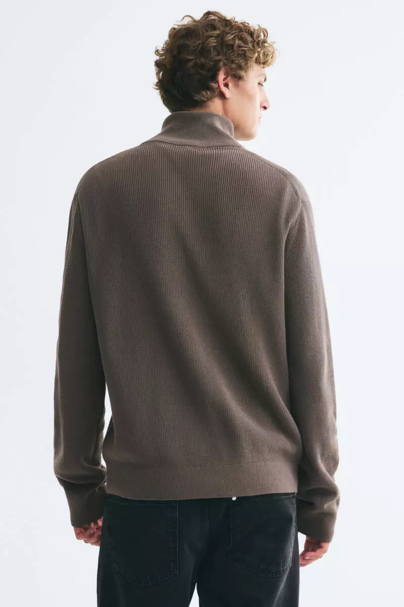 Regular Fit Zip-top jumper