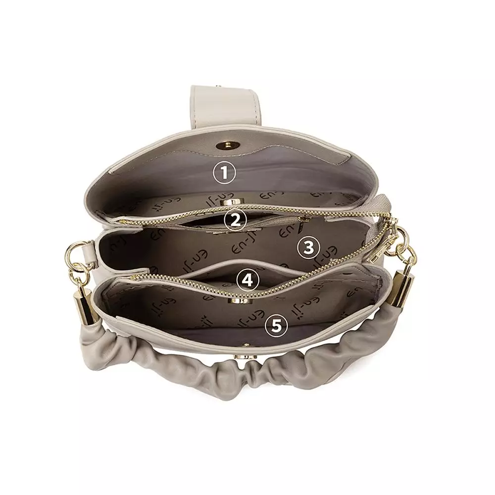 En-ji Sassi Handbag  - Latte