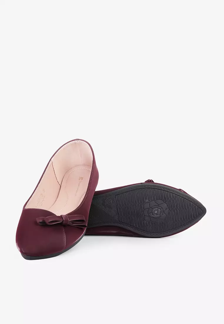 Sepatu Flatshoes Balet Wanita Aksen Pita L.Vira