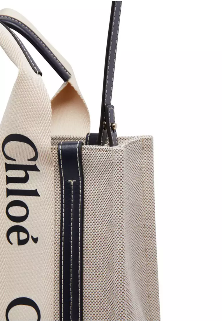 Small Woody Tote Bag White Blue CHC22AS397I2691J