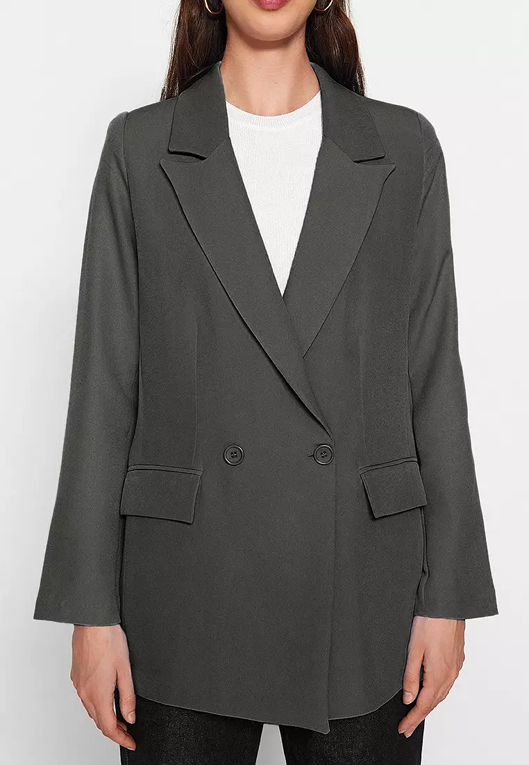 Trendyol Double-Breasted Blazer Jacket 2025 | Buy Trendyol