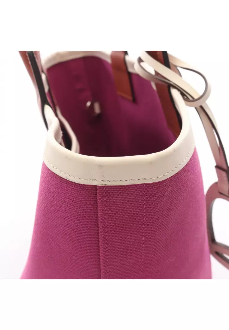 Pre-Loved Hermès Steeple 25 rose purple Cuible Handbag tote bag toile military Veau Swift Pink purple Brown U stamp