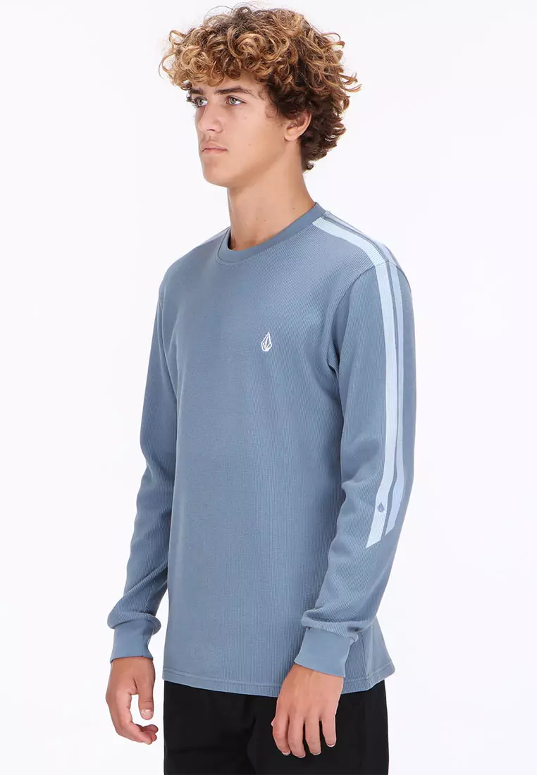 MLS RUSSEL THERMAL LONG SLEEVE TEE BLUE WASH