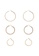 Red's Revenge gold 3-In-1 Modern Flat Hoop Earrings Set 101F3ACF7997BCGS_1