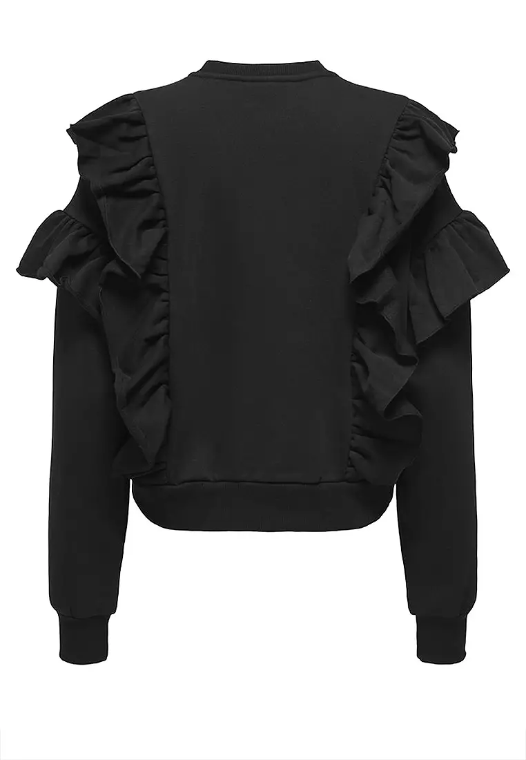 Long Sleeve Flounce Sweater