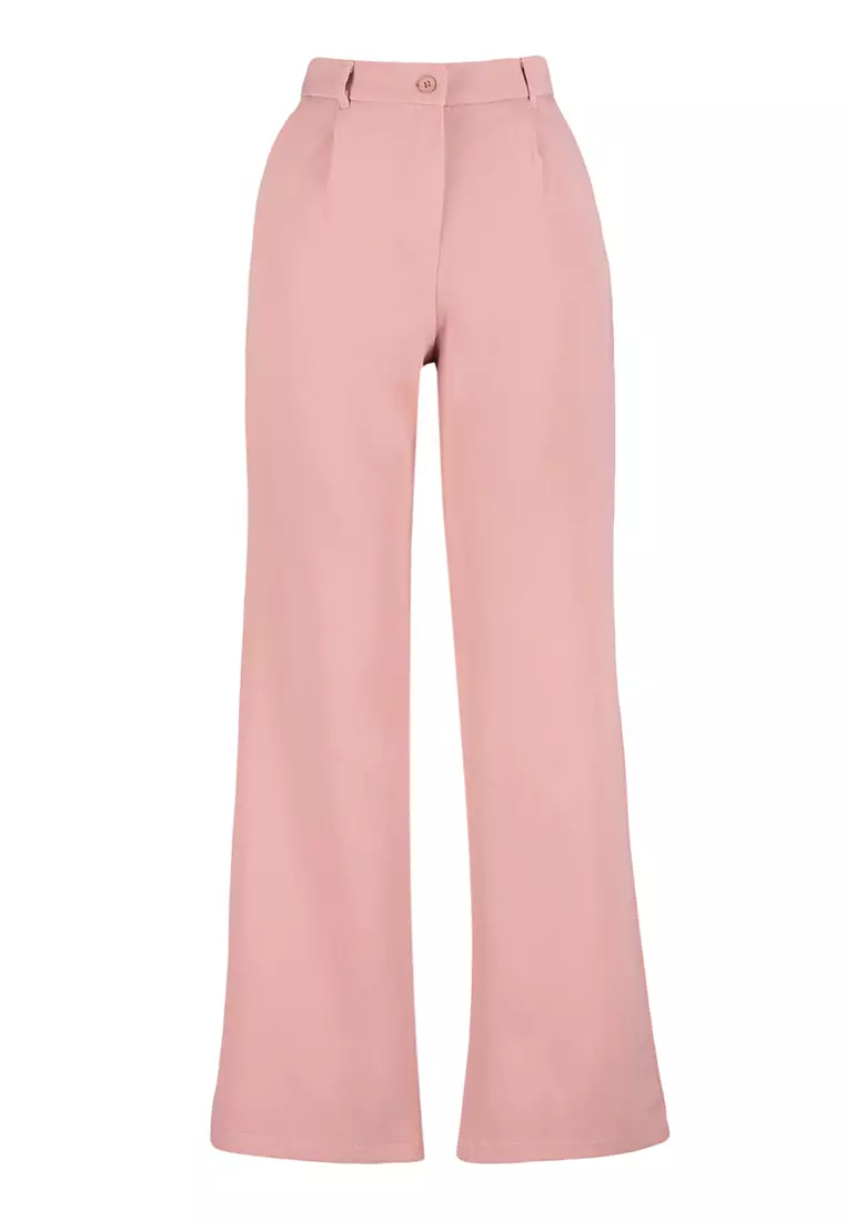 Wide Leg Woven Trousers