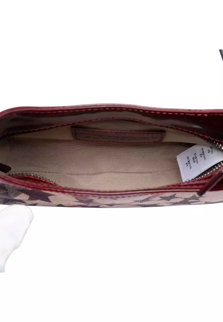 Pre-Loved Burberry Mini Supernova Check Coated Canvas Stars Hobo