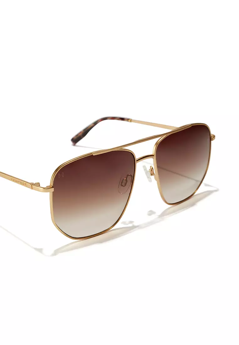 HAWKERS Gold Earth CAD Sunglasses for Men and Women, Unisex. UV400 Protection. Official Product designed in Spain