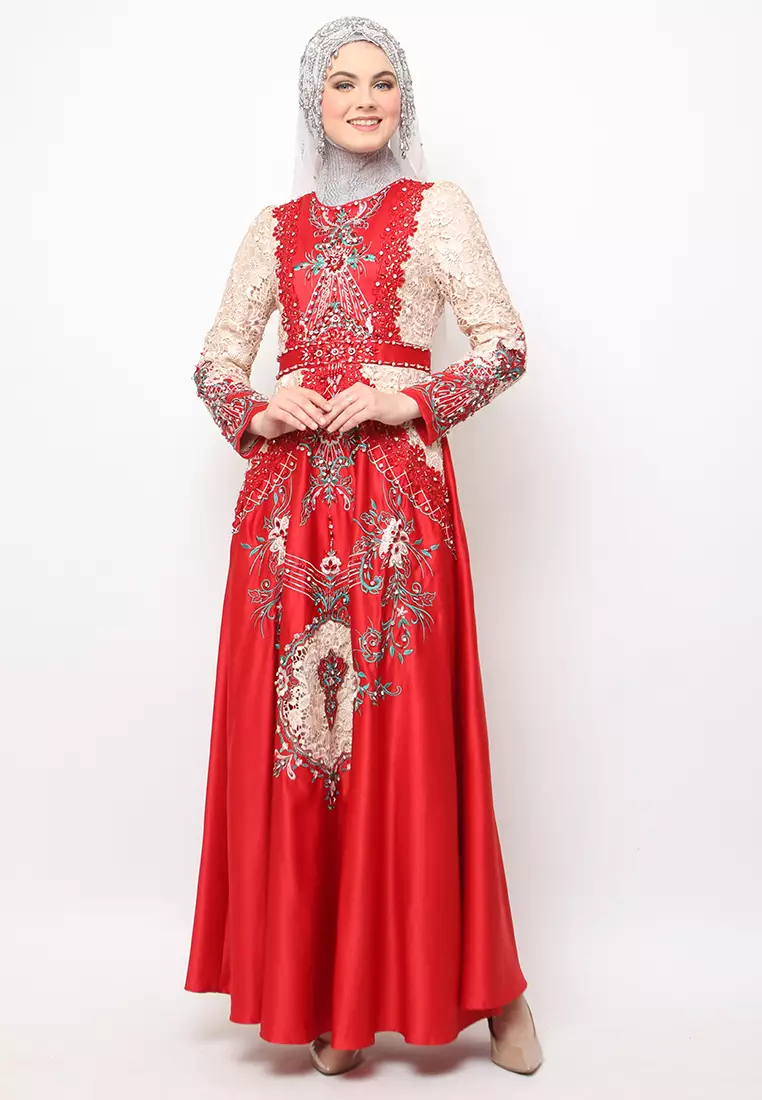 Bibiq Gamis Brokat Satin