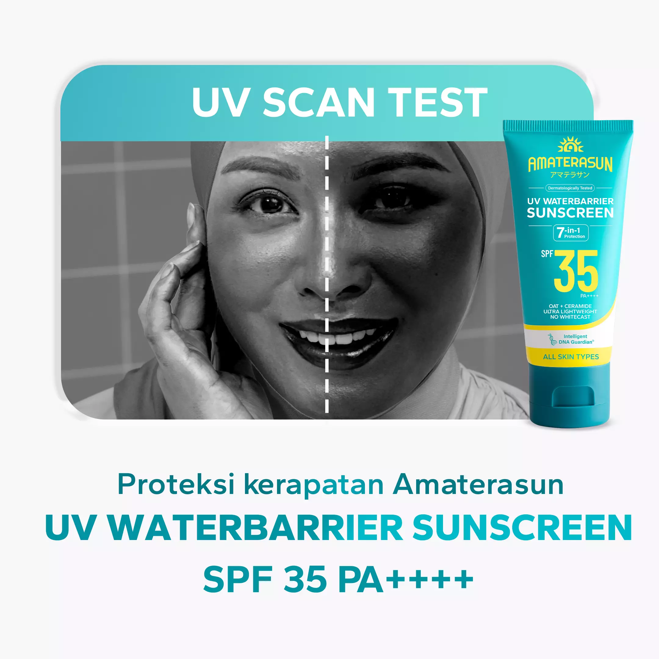 AMATERASUN [REAL SPF CERTIFIED]  UV WaterBarrier SPF 35 PA++++ - SUNSCREEN WUDHU FRIENDLY