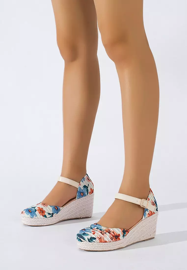 7.5CM Strap Cotton Printed Wedge Espadrilles WTY158-8