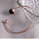 Glamorousky silver Fashion Simple Plated Rose Gold 316L Stainless Steel Ball Bead Geometric Open Bangle 39346ACAC2DF61GS_3