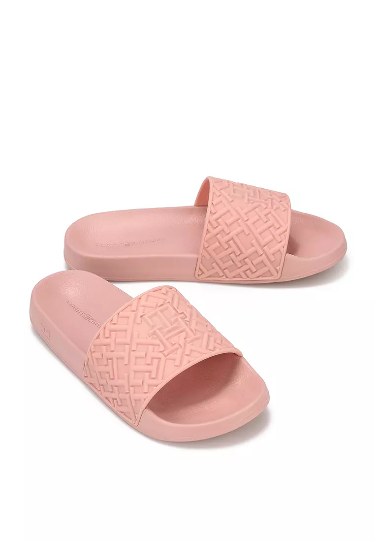 Tommy Hilfiger TH Monogram Pool Slides ZALORA