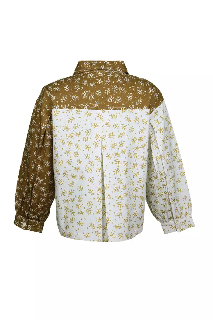 Pito Dito Girl Brainer Blouse Panjang Anak Perempuan Warna Khaki - Size 4
