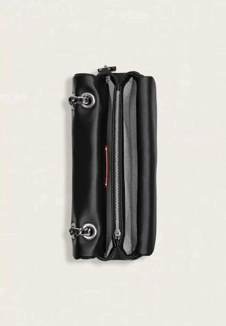 Coach Tabby Shoulder Bag 26 With Pillow Quilting And Crystal Rivets Black