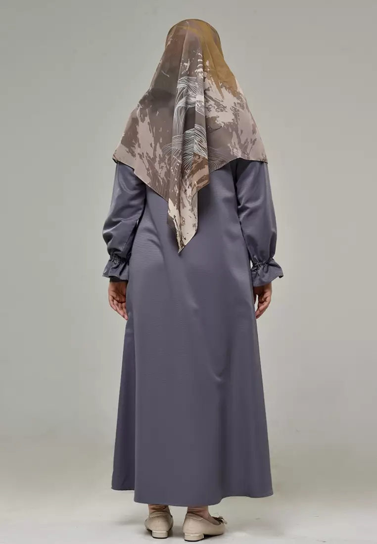 Rabbani - Gamis Dress Muslim Wanita Dreslim Furiz Exclusive Grey
