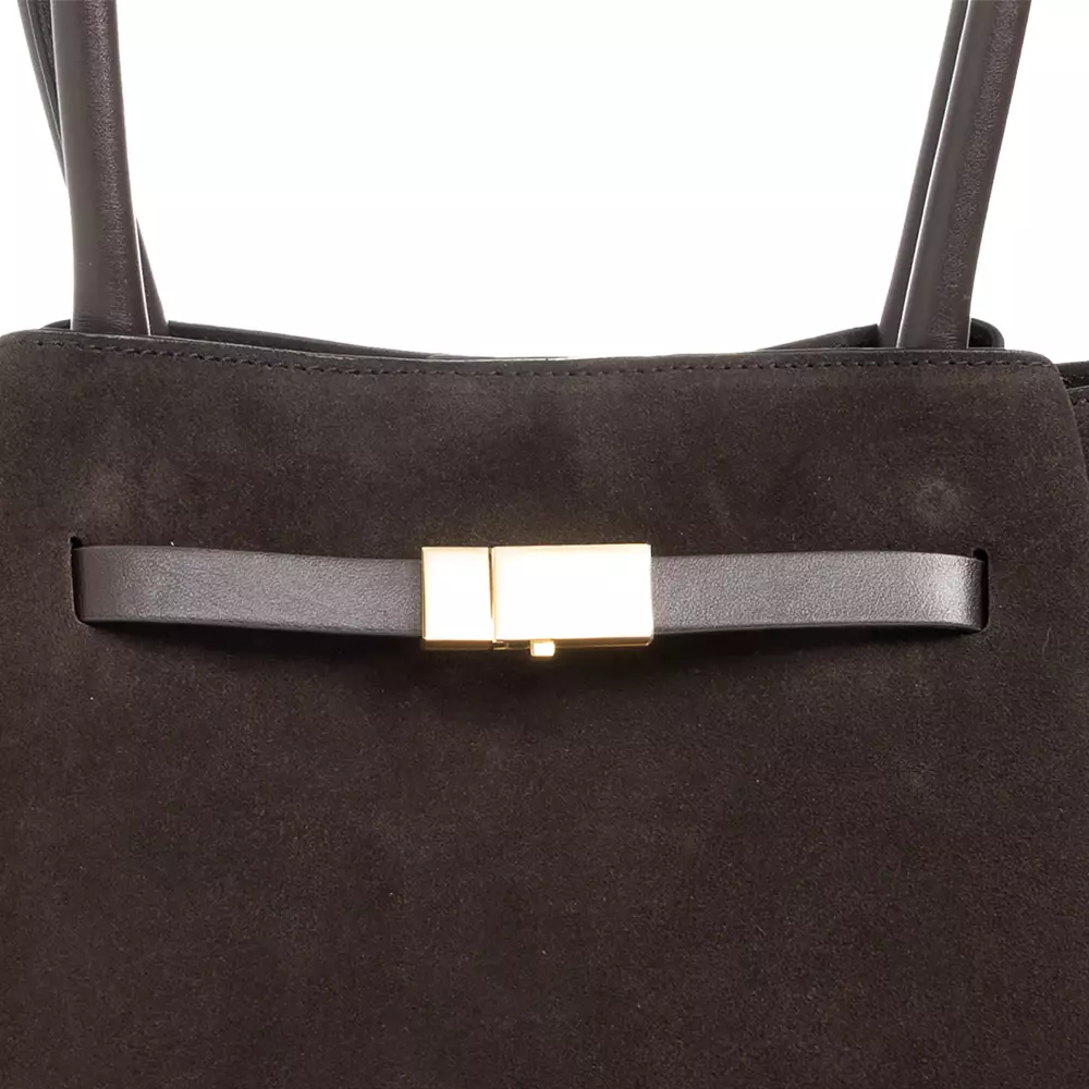 The New York Tote Bag Suede Dark Chocolate