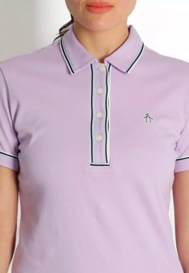 Organic Cotton  3D Veronica Short Sleeve Polo Shirt