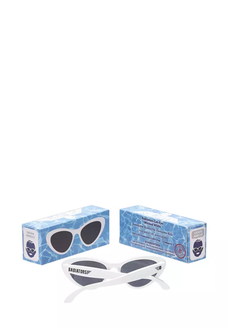 Babiators Cat Eye Wicked White Ages 0-2 Sunglasses