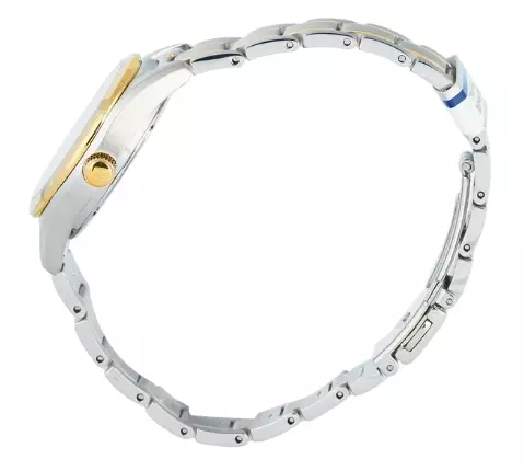 Jam Tangan Wanita Seiko Classic SUR466P1 SUR466P1X1 Strap Stainless Steel Dual Tone Color Women Discover More White Dial Original Garansi Resmi