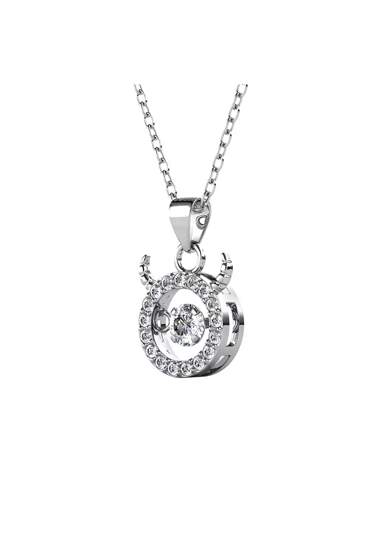 Dancing Horoscope Pendant Capricorn WG - Kalung Crystal Swarovski by Her Jewellery