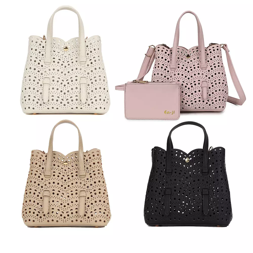 En-ji Sosan Handbag Wanita Warna Ballerinapink