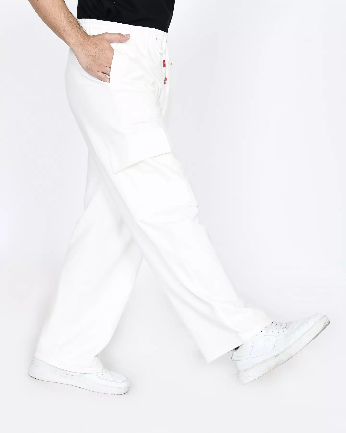 Celana Panjang Pria - Sporty Cargo Pants PUTIH