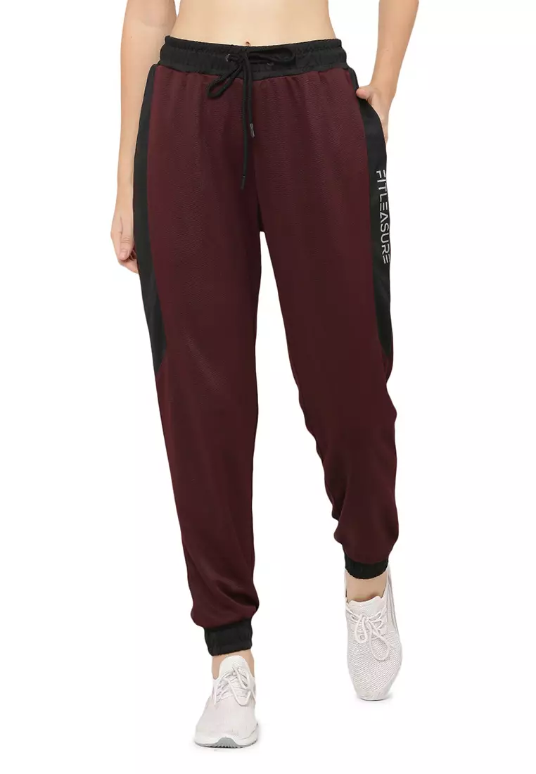 Latihan/Latihan Reguler Wanita  Celana Jogger Maroon