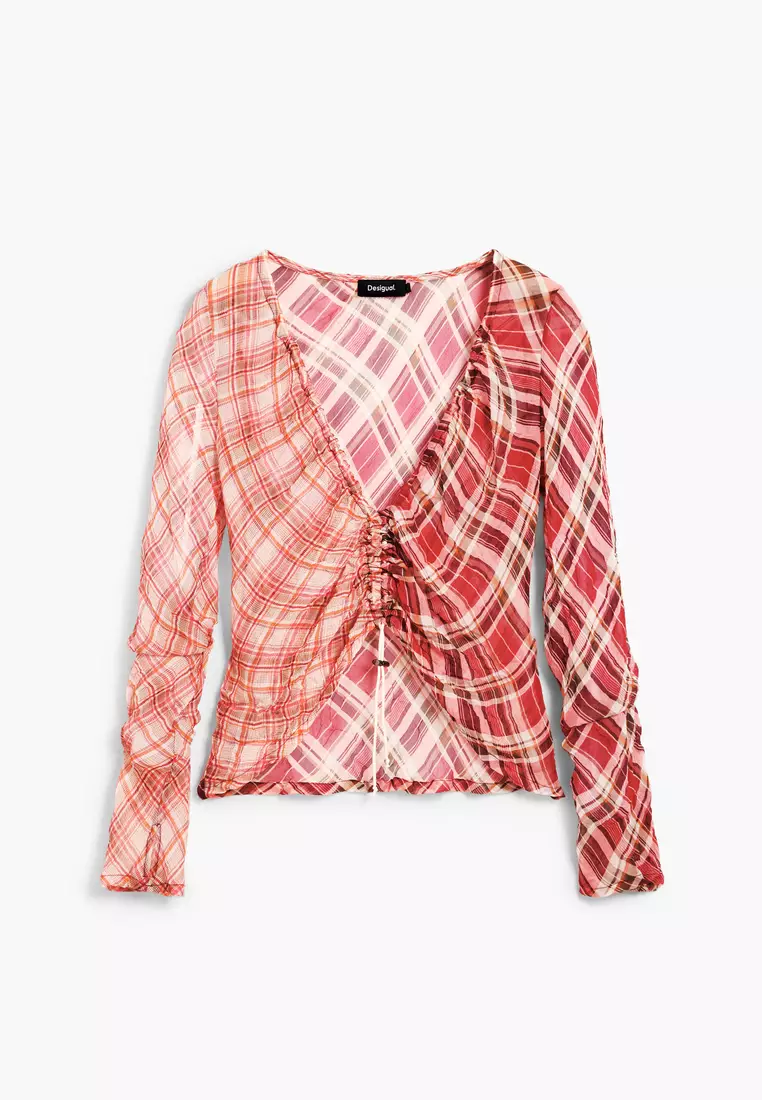 Ruched neckline T-shirt