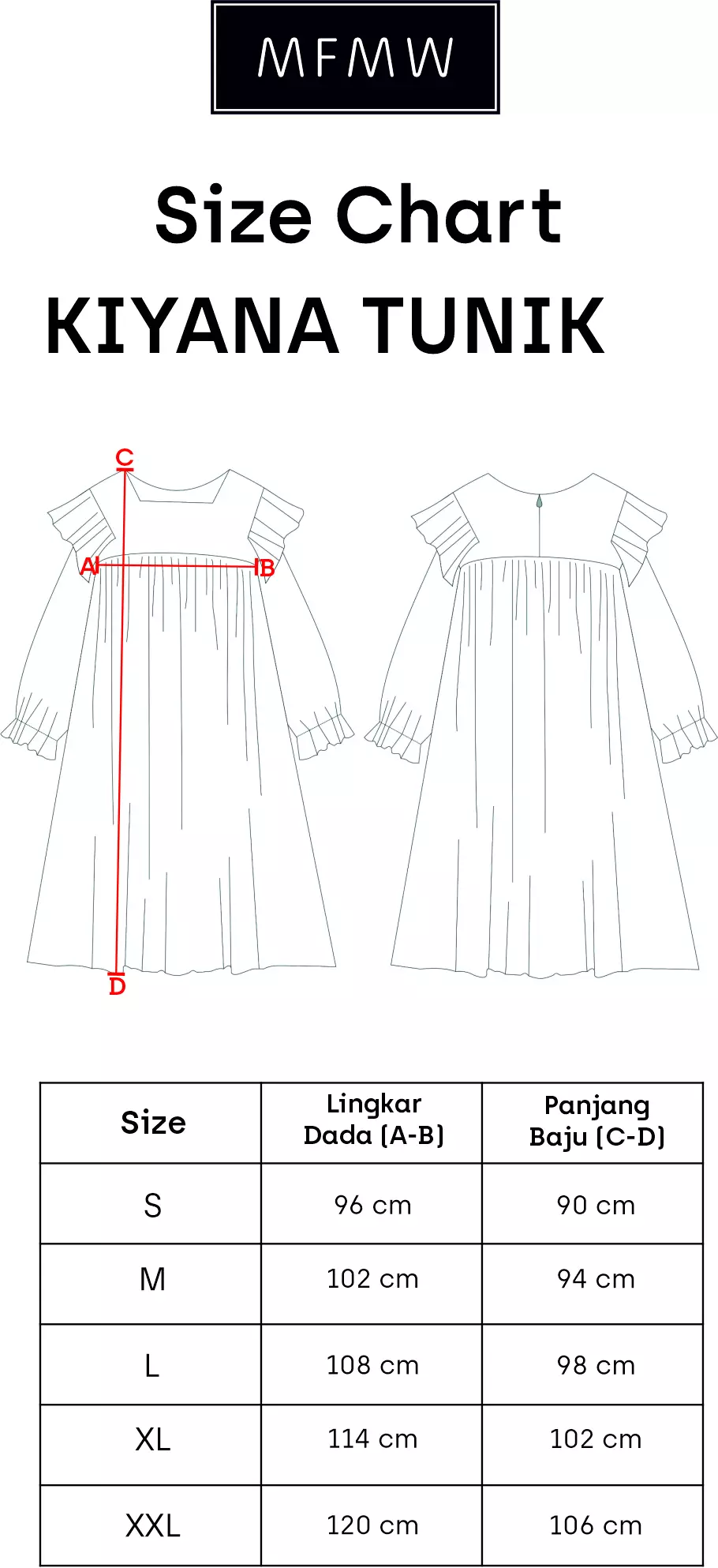 MFMW Kiyana Tunik Biru Motif Bunga