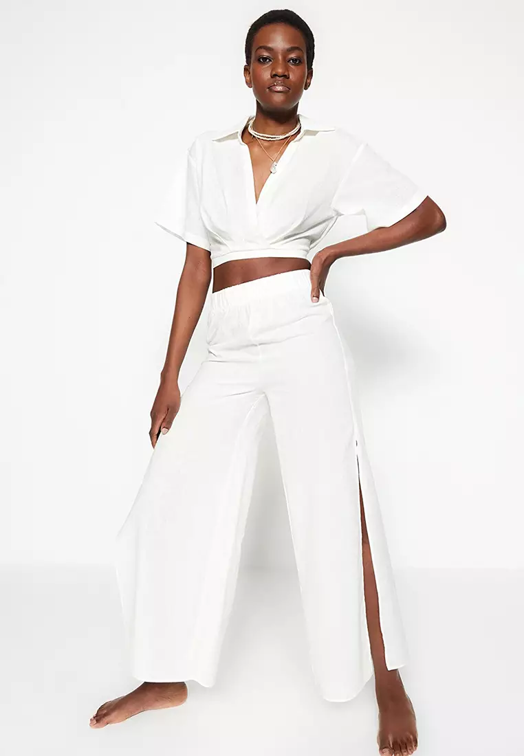 Buy Trendyol Wide Leg Beach Pants 2024 Online ZALORA Singapore