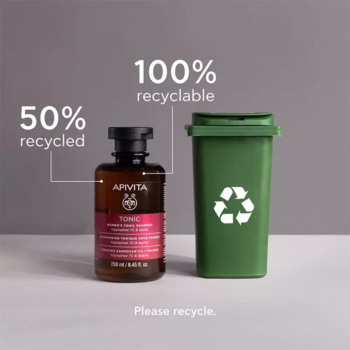 Apivita Women'S Tonic Shampoo 250 ml | Sampo Rambut Wanita Natural Non SLS Anti Rontok Menstimulasi Pertumbuhan Rambut Berkilau Bervolume dan Kuat