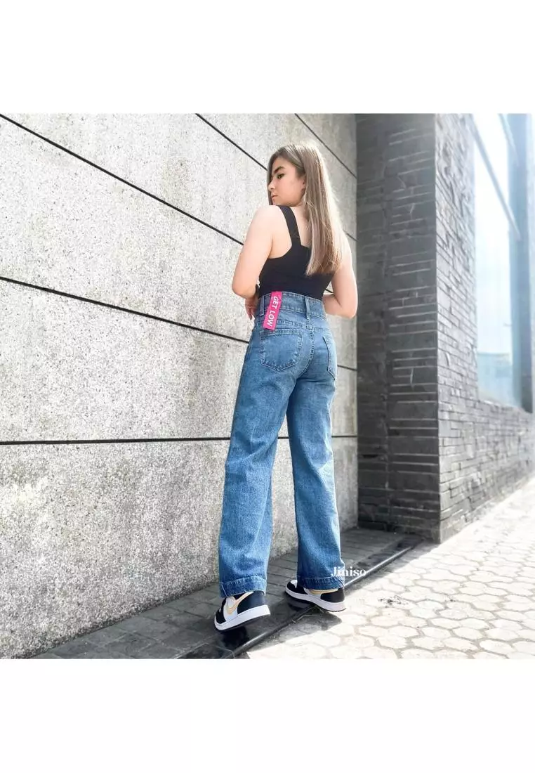 Highwaist Baggy Jeans 500 GET LOW