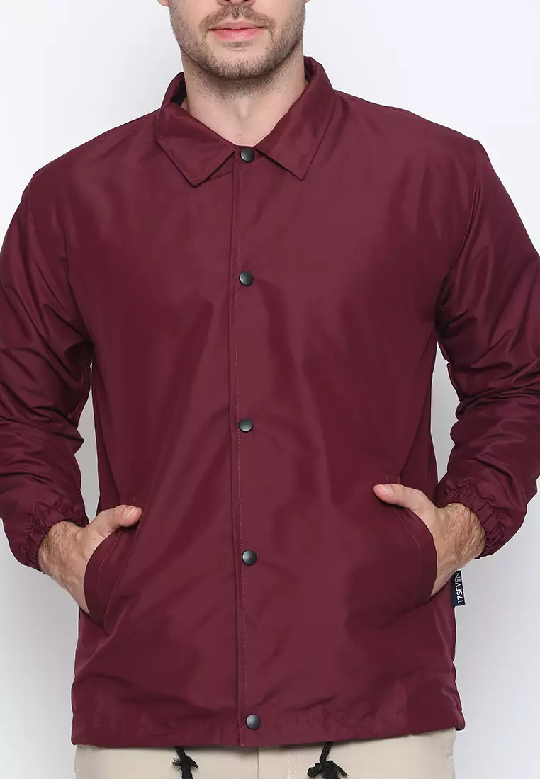 17SEVEN Jaket windbreaker Basic 004-MAROON