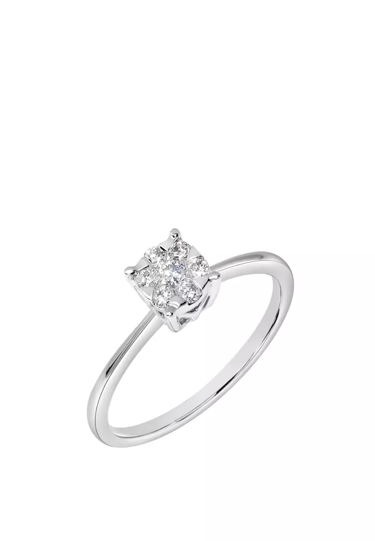 Gold one diamond on sale ring