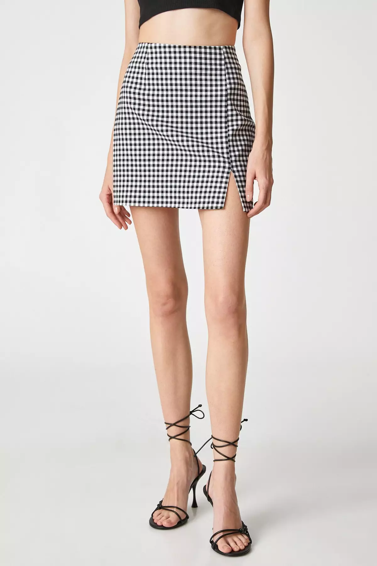 Black Plaid Skirt
