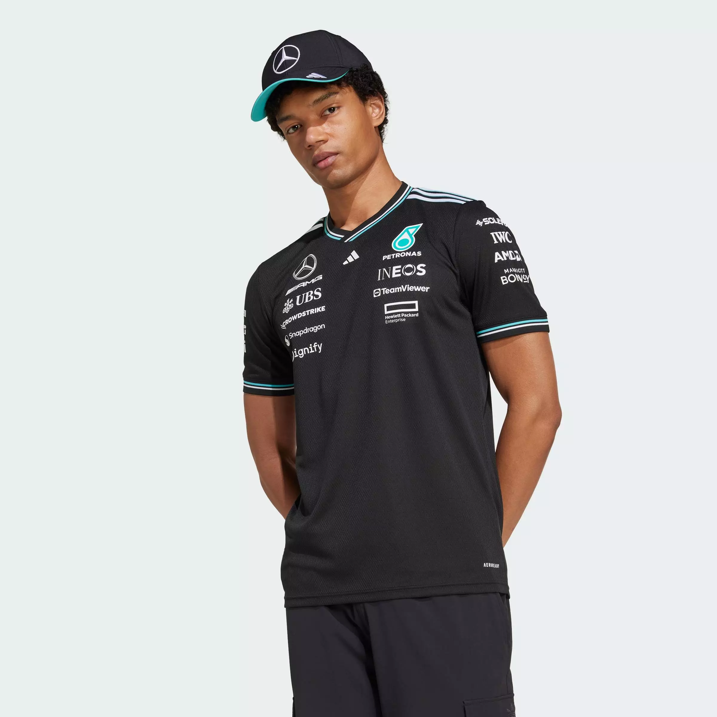 Motorsport MERCEDES - AMG PETRONAS FORMULA ONE TEAM DRIVER JERSEY AUTHENTIC Men Black JY2607