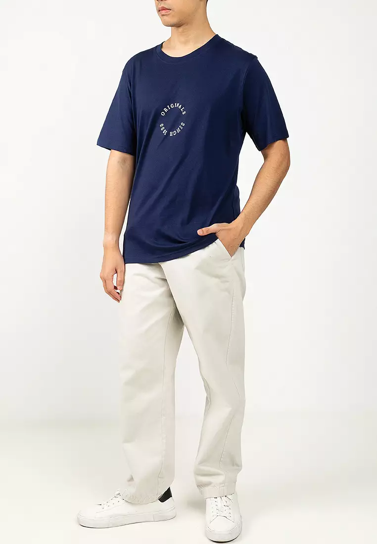 Short Sleeve Crew Neck Minimal Tee