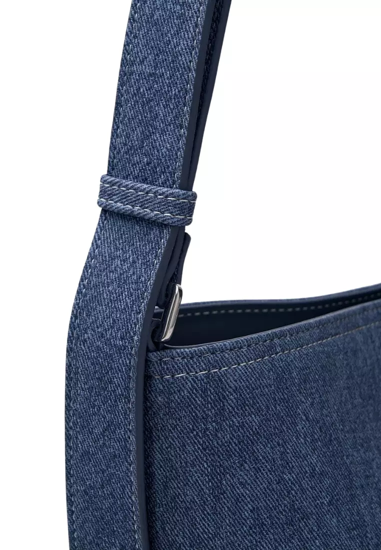 ☆MLB Korea☆ Vintage Lettering Denim Shopper Bag NY Indigo MLB KOREA Vintage Lettering Shopper Bag New York Yankees
