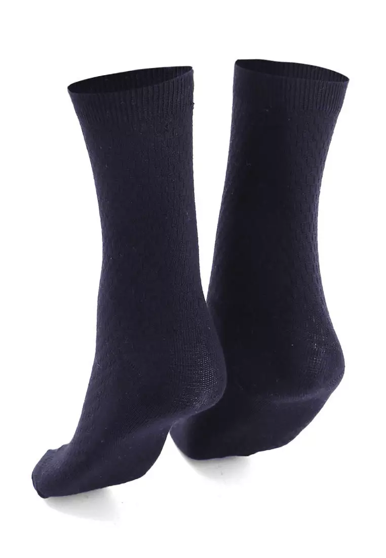 Bumbha Kaos Kaki Pria Mozaik Anti Odor Socks Footwear Material Bamboo Fiber ORIGINAL - Navy