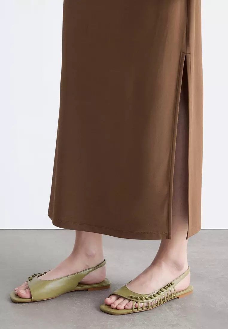 Leather Slingback Sandals