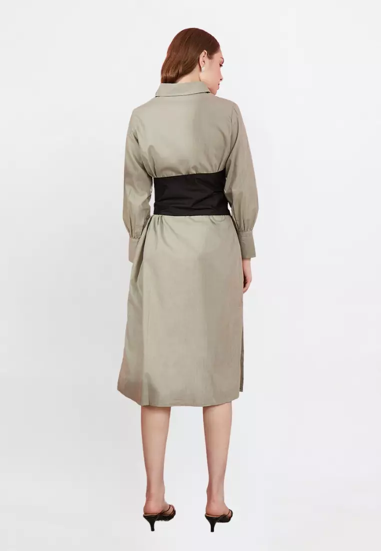 Dress Basic Nadiva Sage Green