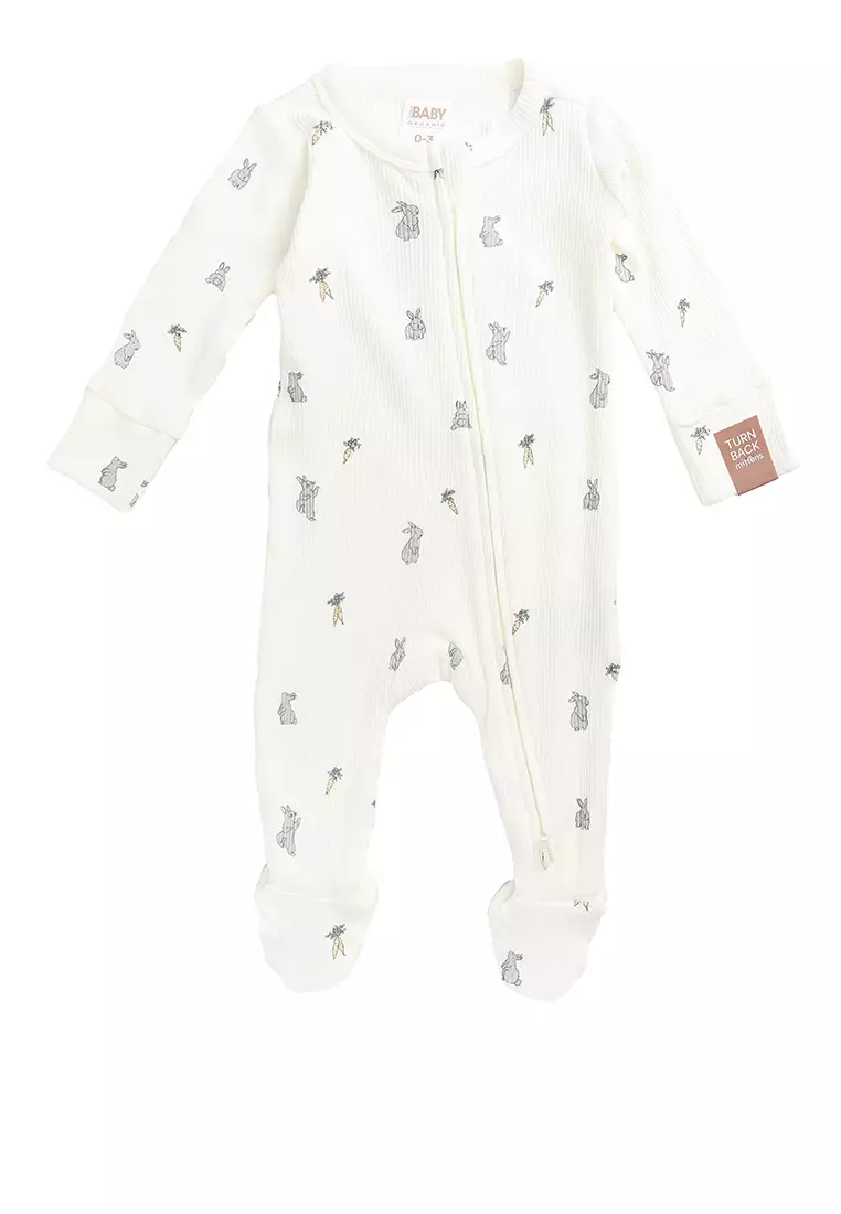Organic Pointelle Zip Romper