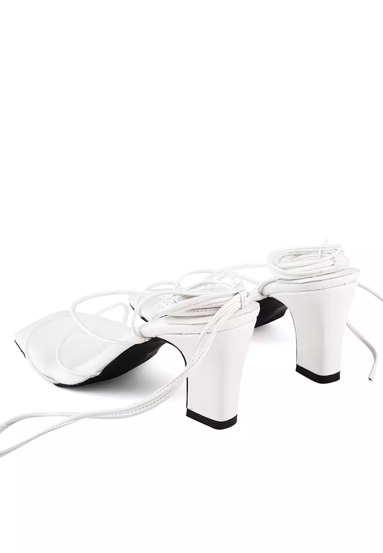 Athens Mismatched Strappy Block Heels Tali