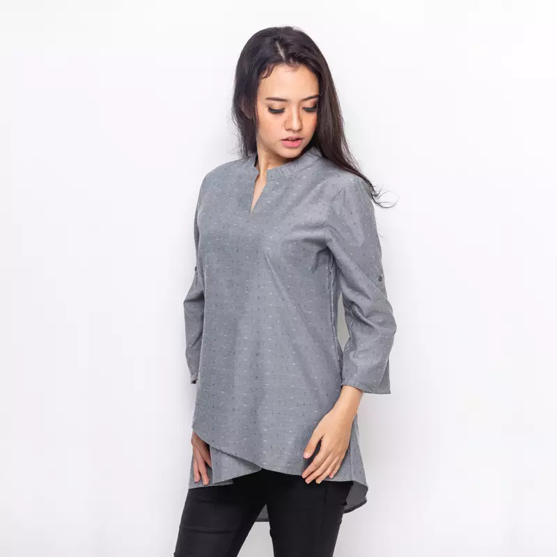 Ahava Assymetrical Top In Grey