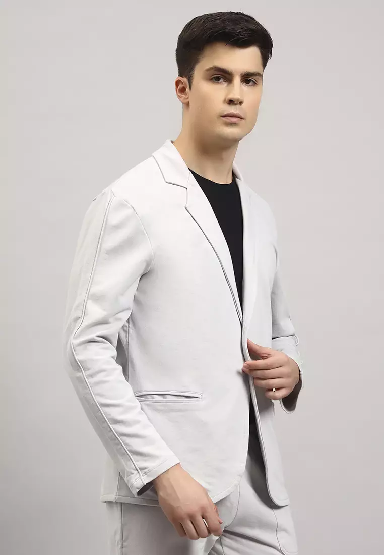 UltraFlex 男士高级灰色运动休闲西装外套