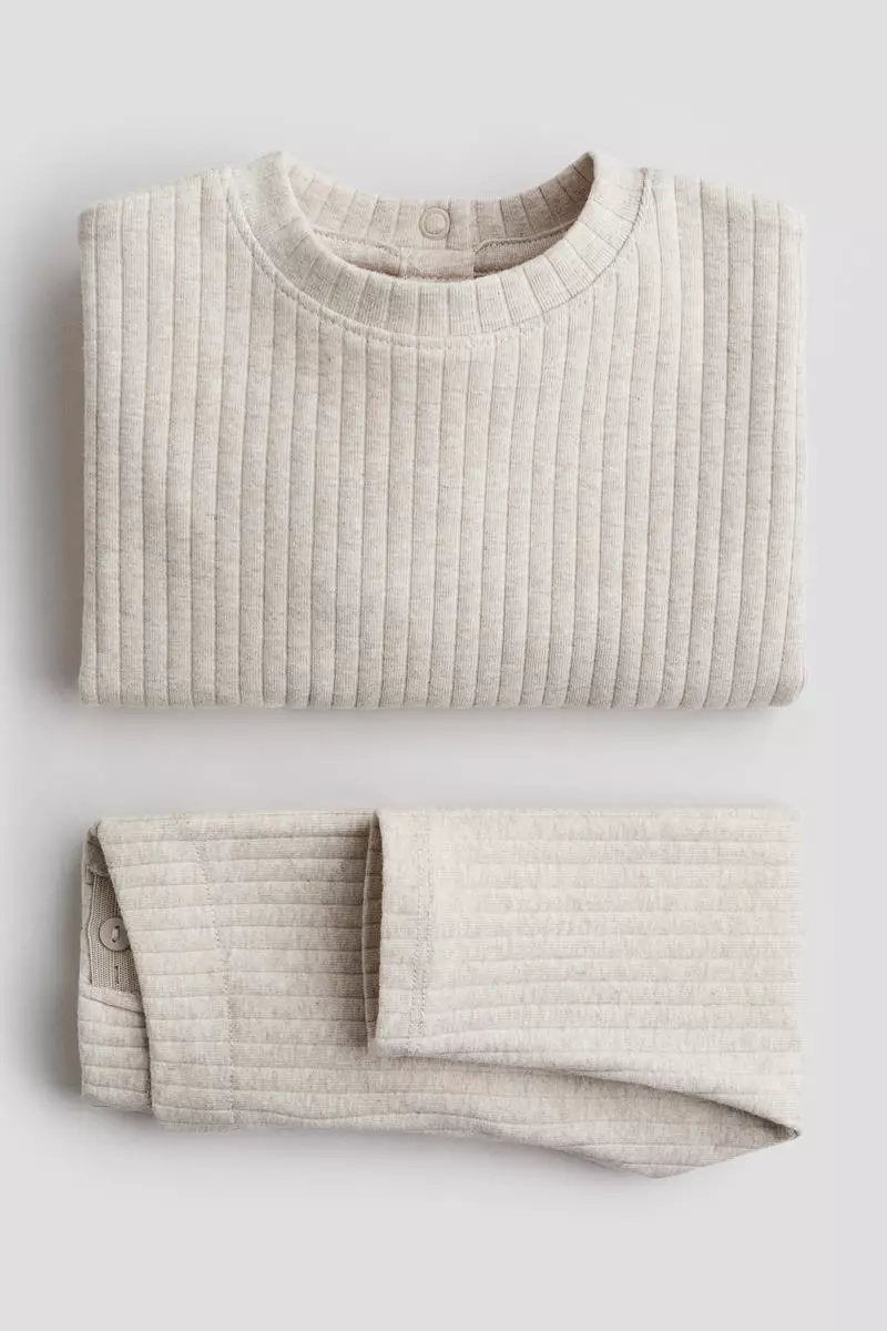 2-piece ribbed cotton set