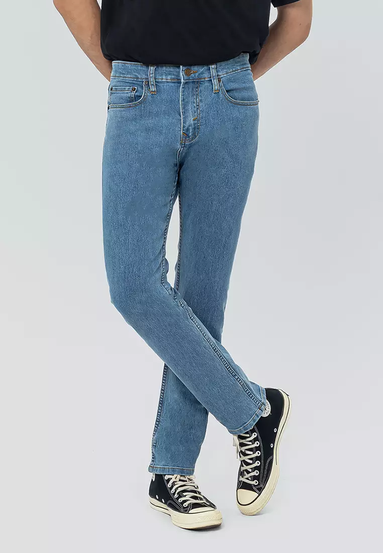 802 Slim Fit Twill Stretched Jeans LIGHT BLUE Celana Denim Pria