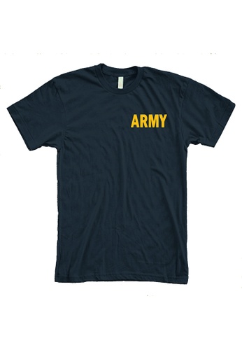 MRL Prints navy Pocket Army T-Shirt Frontliner 3E7A4AA7633D81GS_1